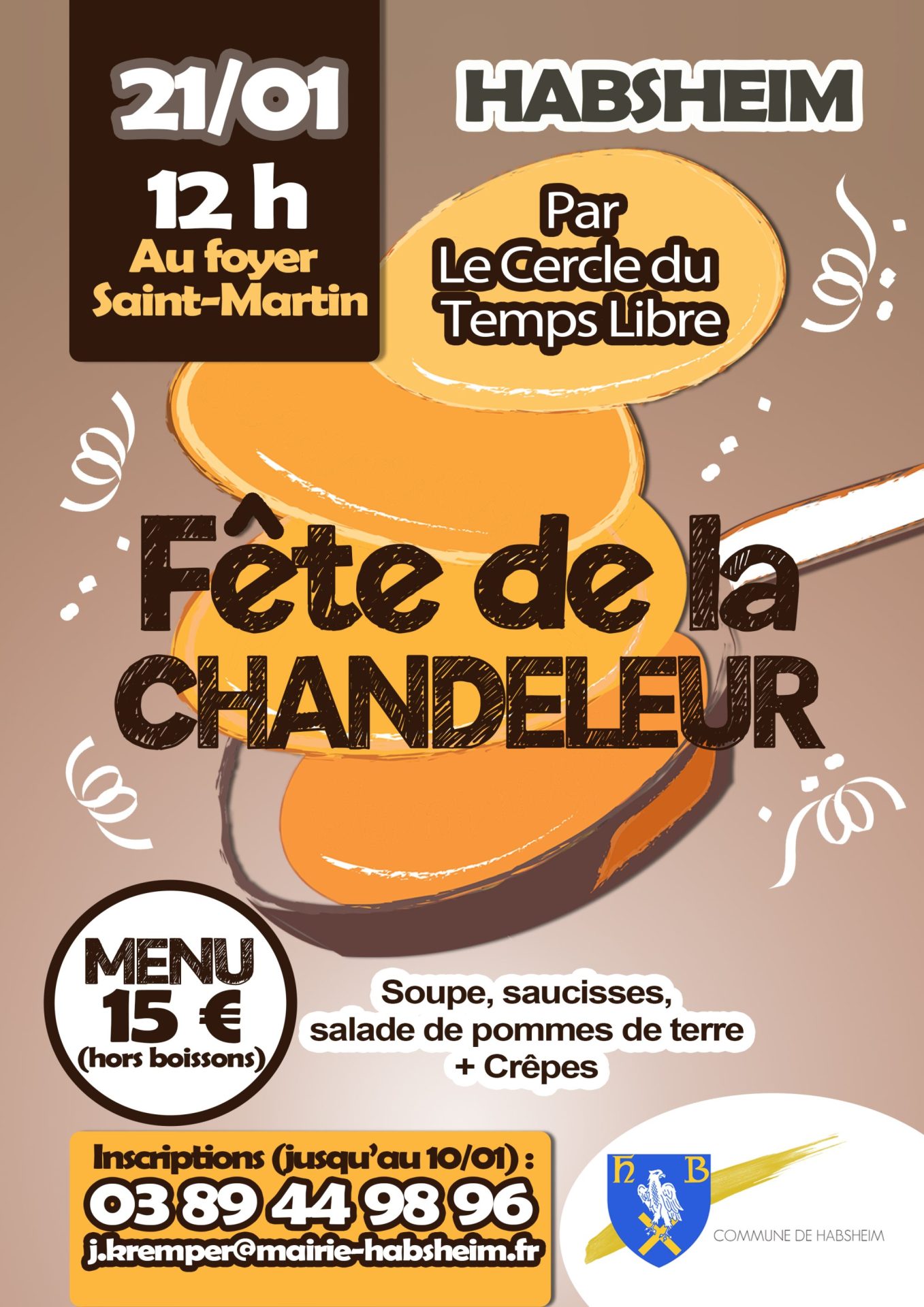 Fête de la Chandeleur, le 21/01/2025 Mairie Habsheim